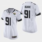 Women's Jacksonville Jaguars #91 Yannick Ngakoue White Stitched Jersey