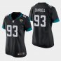 Women's Jacksonville Jaguars #93 Calais Campbell Black Stitched Jersey