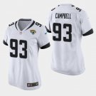 Women's Jacksonville Jaguars #93 Calais Campbell White Stitched Jersey