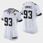 Women's Jacksonville Jaguars #93 Calais Campbell White Stitched Jersey