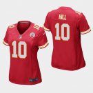 Women's Kansas City Chiefs #10 Tyreek Hill Red Stitched Jersey