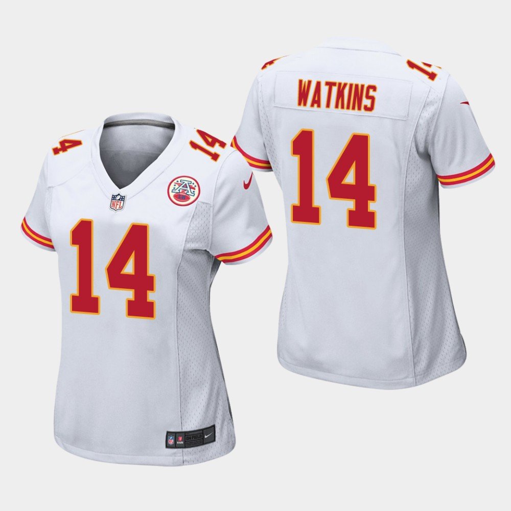 Women's Kansas City Chiefs #14 Sammy Watkins White Stitched Jersey