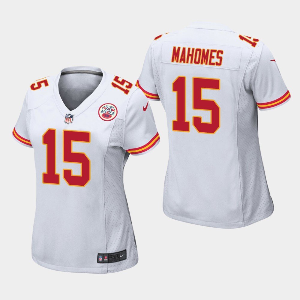 Women's Kansas City Chiefs #15 Patrick Mahomes II White Stitched Jersey