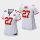 Women's Kansas City Chiefs #27 Kareem Hunt White Stitched Jersey