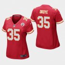 Women's Kansas City Chiefs #35 Christian Okoye Red Stitched Jersey