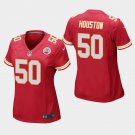 Women's Kansas City Chiefs #50 Justin Houston Red Stitched Jersey