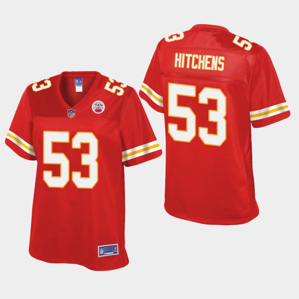 Women's Kansas City Chiefs #53 Anthony Hitchens Red Stitched Jersey