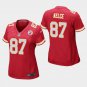 Women's Kansas City Chiefs #87 Travis Kelce Red Stitched Jersey