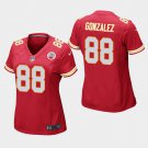 Women's Kansas City Chiefs #88 Tony Gonzalez Red Stitched Jersey