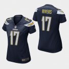 Women's Los Angeles Chargers #17 Philip Rivers Navy Stitched Jersey