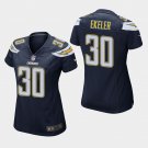 Women's Los Angeles Chargers #30 Austin Ekeler Navy Stitched Jersey