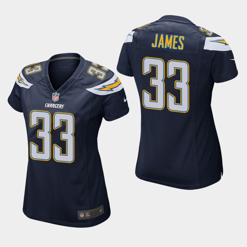 Women's Los Angeles Chargers #33 Derwin James Navy Stitched Jersey