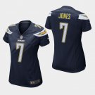 Women's Los Angeles Chargers #7 Cardale Jones Navy Stitched Jersey