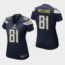 Women's Los Angeles Chargers #81 Mike Williams Navy Stitched Jersey