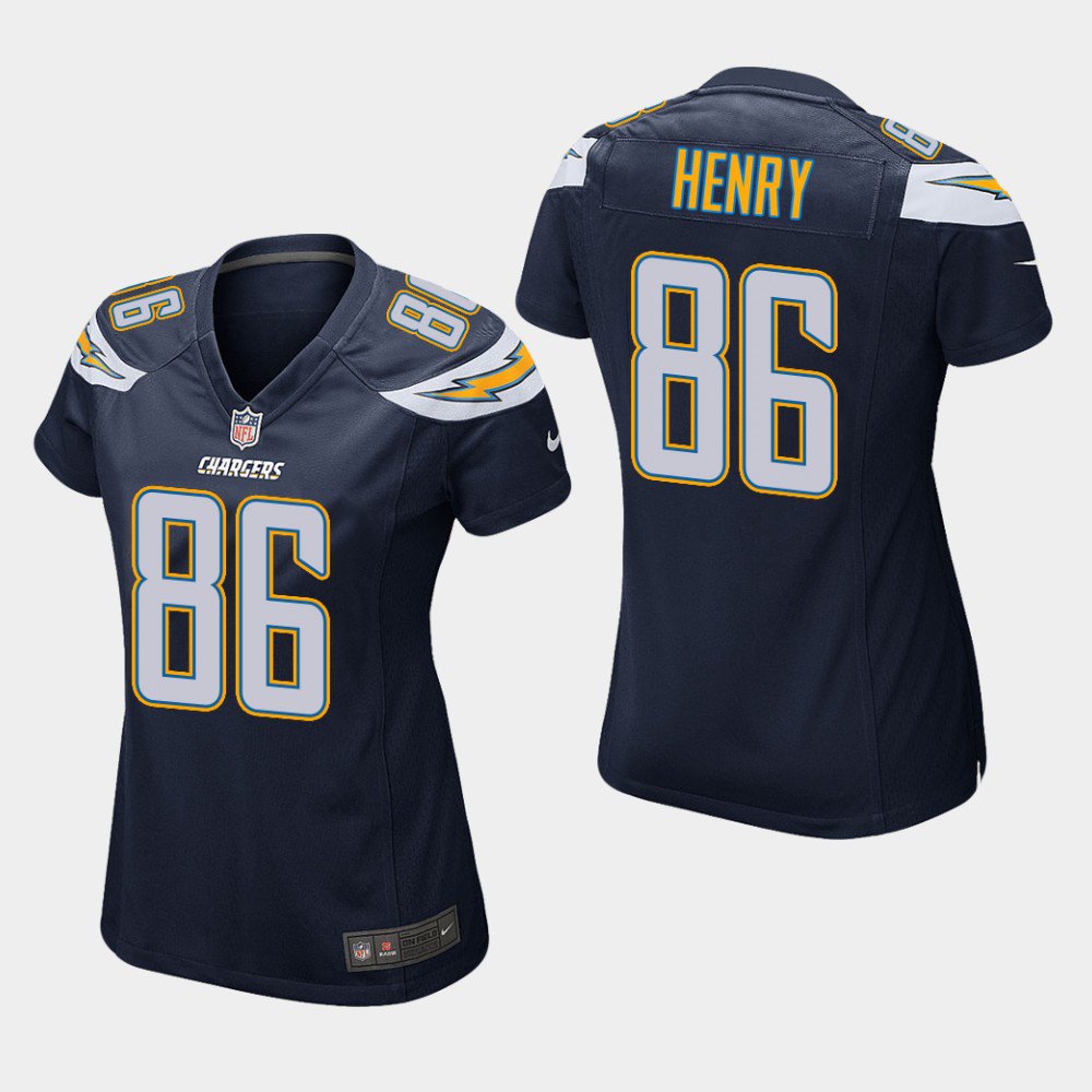 Women's Los Angeles Chargers #86 Hunter Henry Navy Stitched Jersey