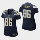 Women's Los Angeles Chargers #86 Hunter Henry Navy Stitched Jersey