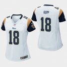 Women's Los Angeles Rams #18 Cooper Kupp White Stitched Jersey