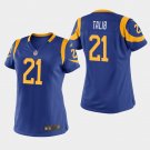 Women's Los Angeles Rams #21 Aqib Talib Royal Stitched Jersey
