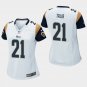 Women's Los Angeles Rams #21 Aqib Talib White Stitched Jersey