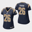 Women's Los Angeles Rams #26 Mark Barron Navy Stitched Jersey