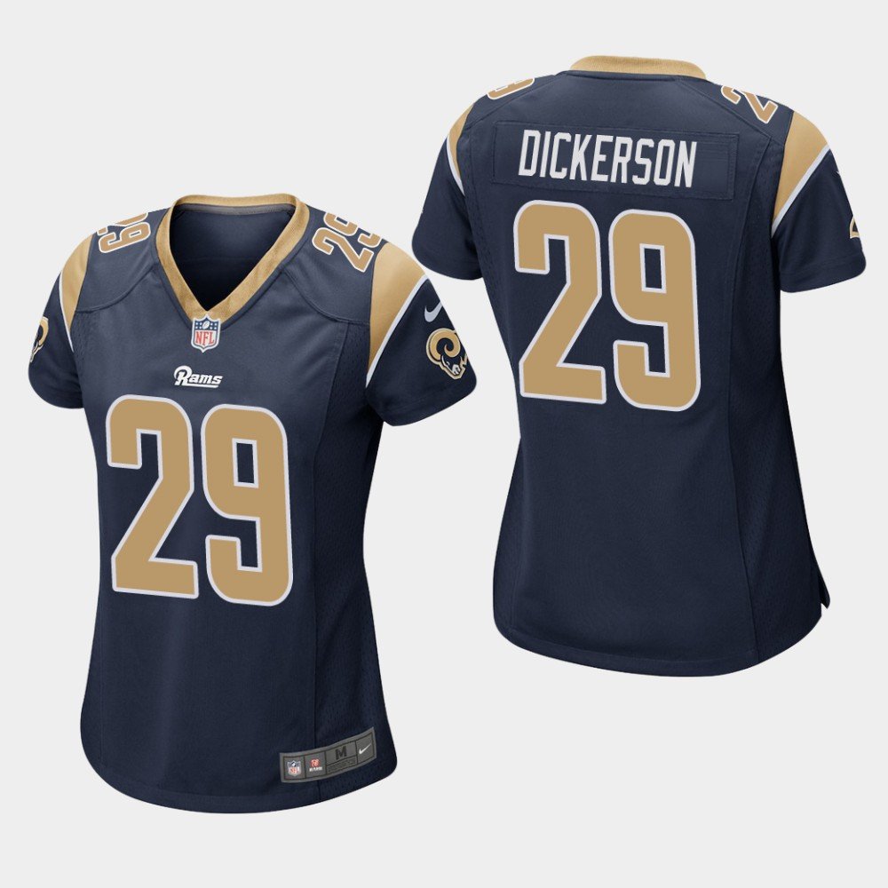 Women's Los Angeles Rams #29 Eric Dickerson Navy Stitched Jersey
