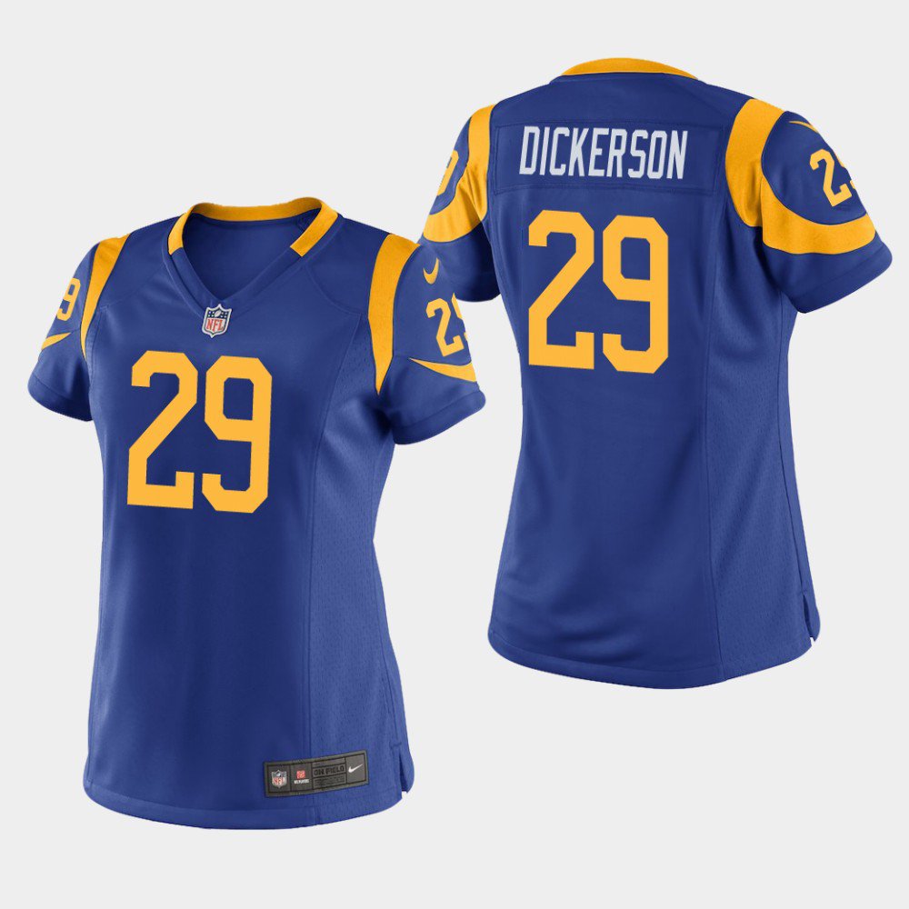 Women's Los Angeles Rams #29 Eric Dickerson Royal Stitched Jersey