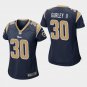 Women's Los Angeles Rams #30 Todd Gurley II Navy Stitched Jersey