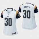 Women's Los Angeles Rams #30 Todd Gurley II White Stitched Jersey