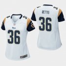Women's Los Angeles Rams #36 Jerome Bettis White Stitched Jersey