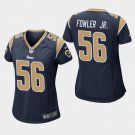 Women's Los Angeles Rams #56 Dante Fowler Jr. Navy Stitched Jersey