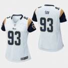 Women's Los Angeles Rams #93 Ndamukong Suh White Stitched Jersey
