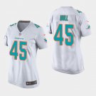 Women's Miami Dolphins #45 Mike Hull White Stitched Jersey