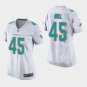 Women's Miami Dolphins #45 Mike Hull White Stitched Jersey