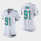 Women's Miami Dolphins #91 Cameron Wake White Stitched Jersey