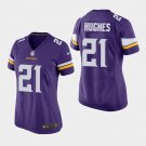 Women's Minnesota Vikings #21 Mike Hughes Purple Stitched Jersey