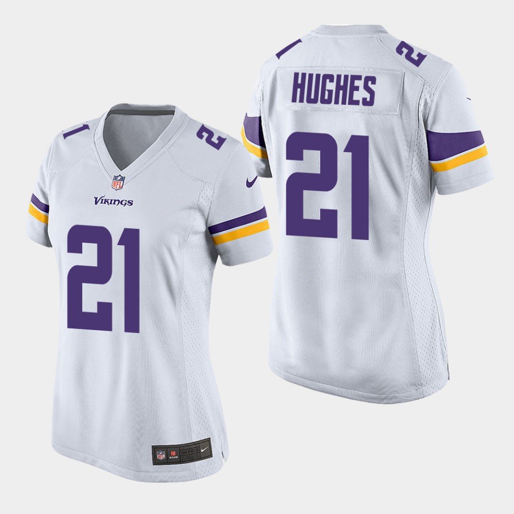 Women's Minnesota Vikings #21 Mike Hughes White Stitched Jersey