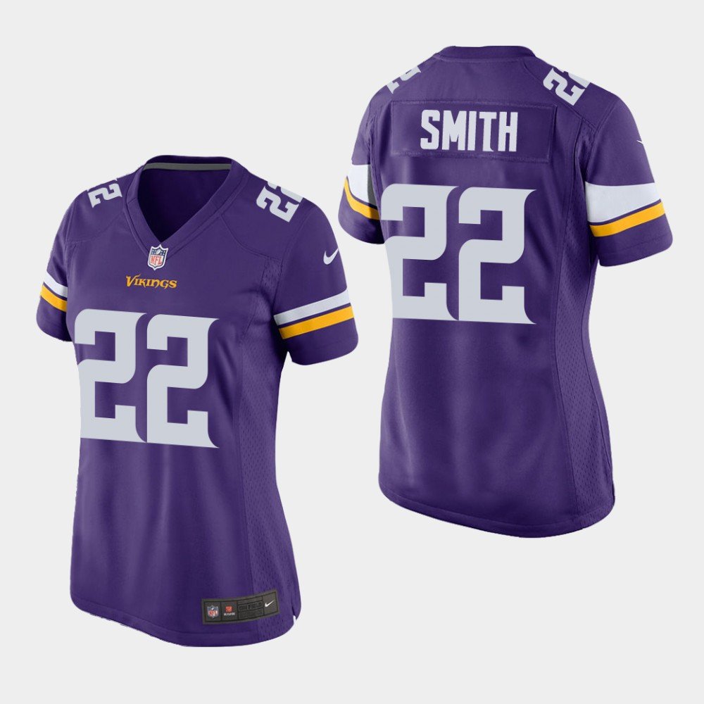 Women's Minnesota Vikings #22 Harrison Smith Purple Stitched Jersey