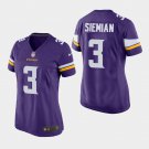 Women's Minnesota Vikings #3 Trevor Siemian Purple Stitched Jersey