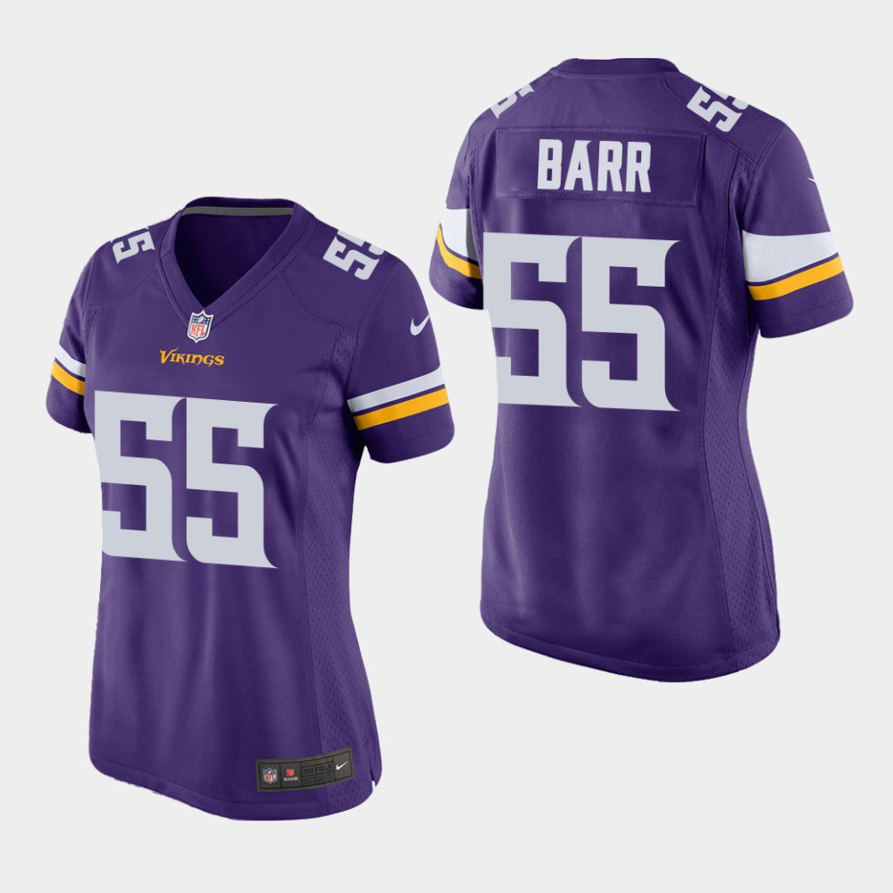 Women's Minnesota Vikings #55 Anthony Barr Purple Stitched Jersey