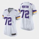 Women's Minnesota Vikings #72 Storm Norton White Stitched Jersey