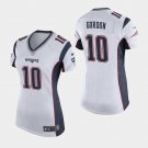 Women's New England Patriots #10 Josh Gordon White Stitched Jersey