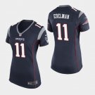 Women's New England Patriots #11 Julian Edelman Navy Stitched Jersey
