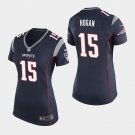 Women's New England Patriots #15 Chris Hogan Navy Stitched Jersey