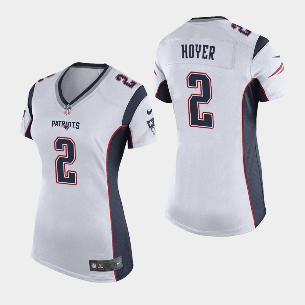 Women's New England Patriots #2 Brian Hoyer White Stitched Jersey