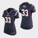 Women's New England Patriots #33 Jeremy Hill Navy Stitched Jersey