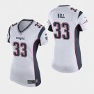 Women's New England Patriots #33 Jeremy Hill White Stitched Jersey