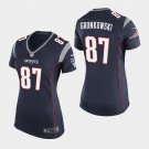 Women's New England Patriots #87 Rob Gronkowski Navy Stitched Jersey