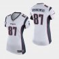 Women's New England Patriots #87 Rob Gronkowski White Stitched Jersey