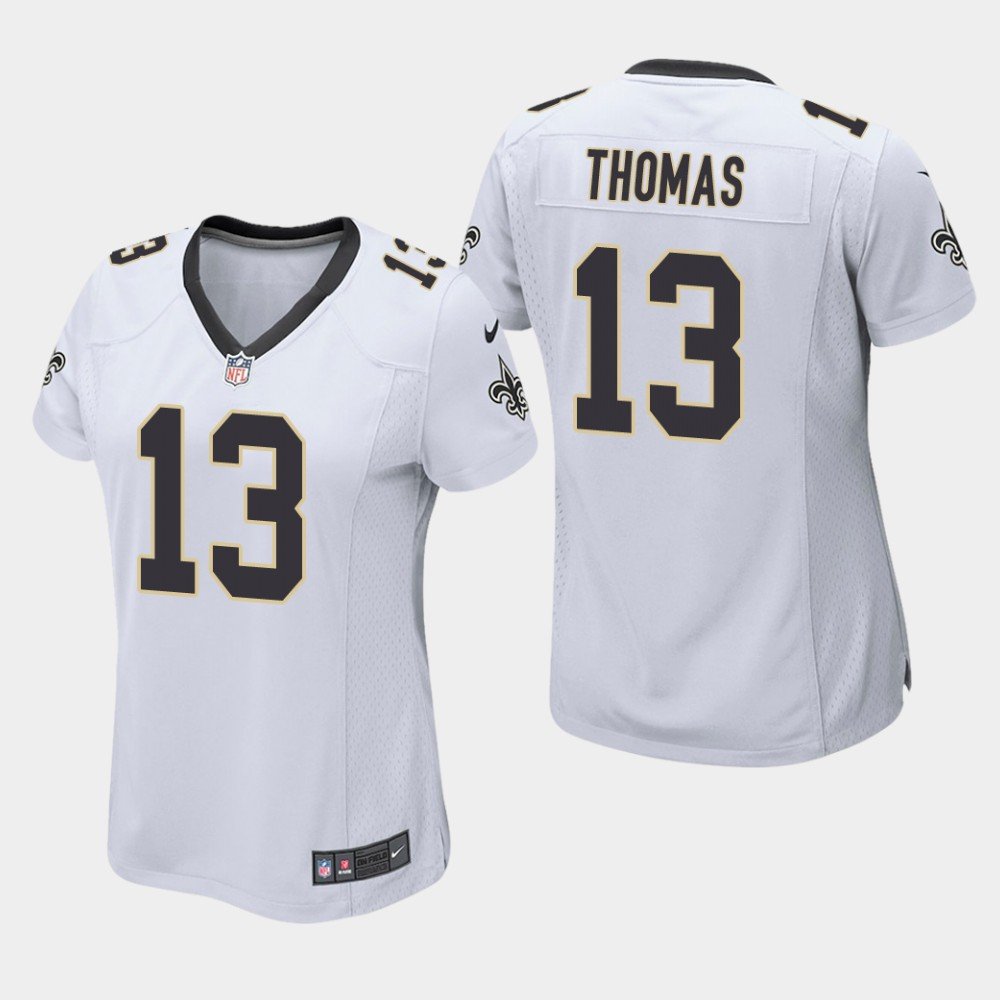 Women's New Orleans Saints #13 Michael Thomas White Stitched Jersey
