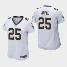 Women's New Orleans Saints #25 Eli Apple White Stitched Jersey